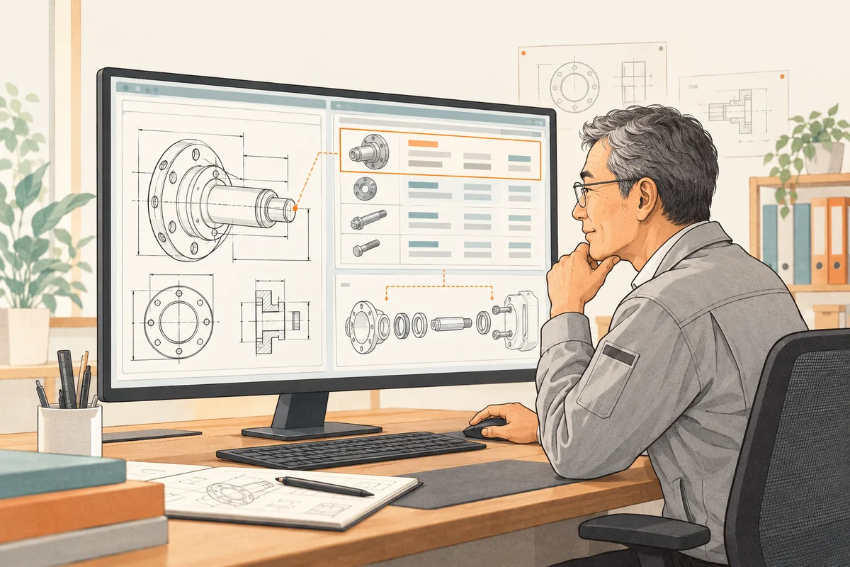 ベテラン設計者・調達担当の業務イメージ