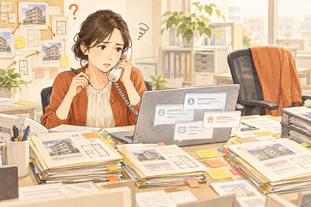 入居者対応の受付担当の業務イメージ