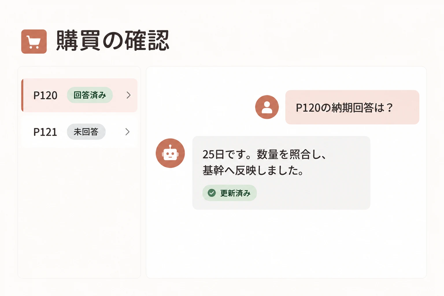 化学製造についてAIシャインと相談する架空の画面