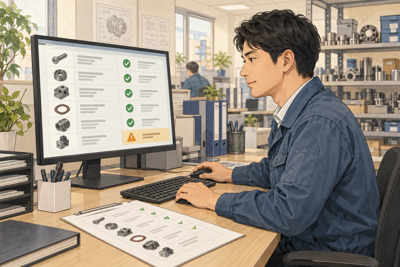 購買・保守部品担当の業務イメージ